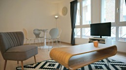 salle à manger d'un appartement au centre-ville de Lille (Nord), investissement locatif réalisé pour des clients expatrié à New York