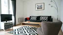 salon d'un appartement au centre-ville de Lille (Nord), investissement locatif réalisé pour des clients expatrié à New York